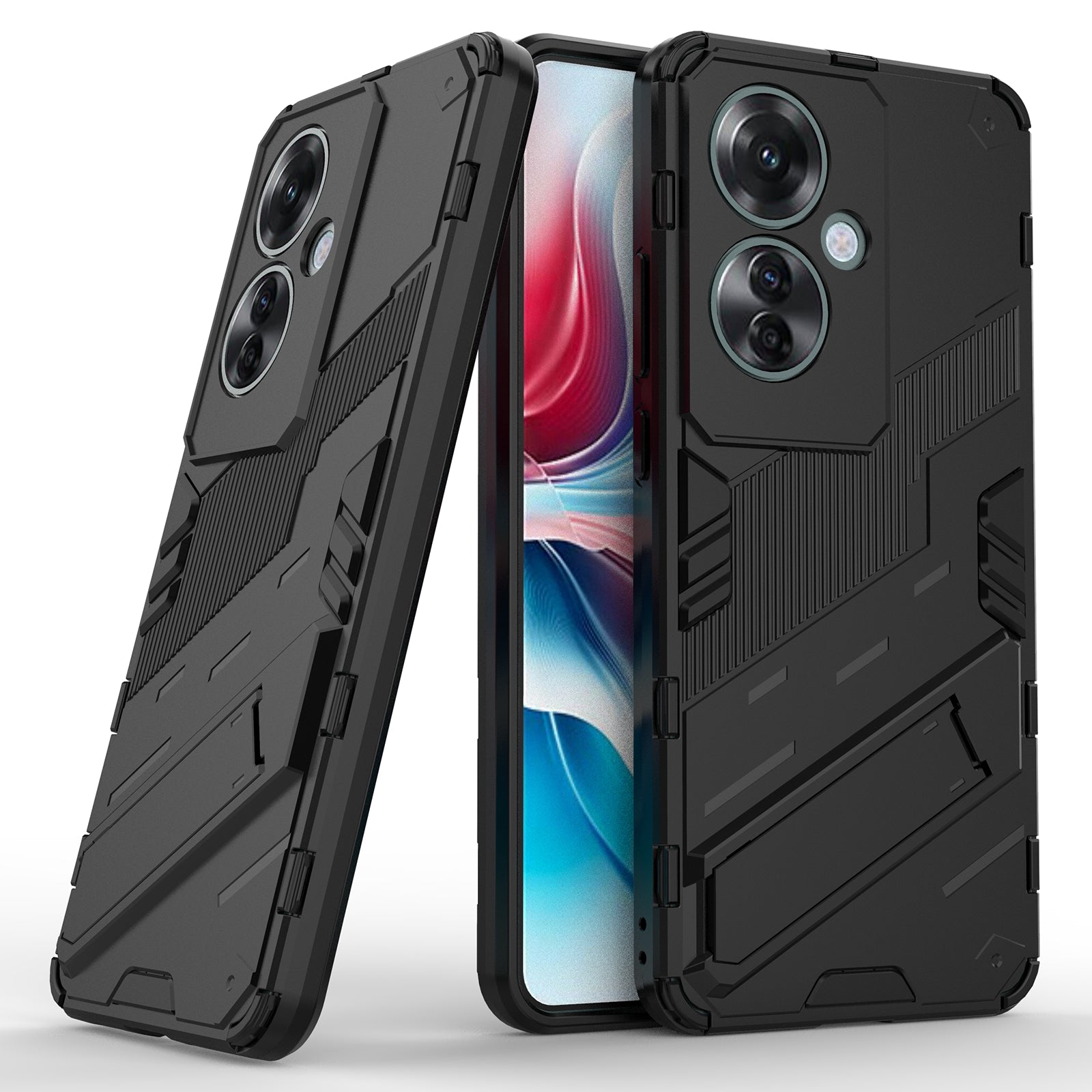 For Oppo Reno11 F 5G Kickstand Case PC+TPU Shockproof Hybrid Phone Cover For Oppo Reno11 F 5G Kickstand Case PC+TPU Shockproof Hybrid Phone Cover